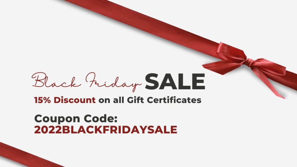 black friday gift certificate 15% off sale